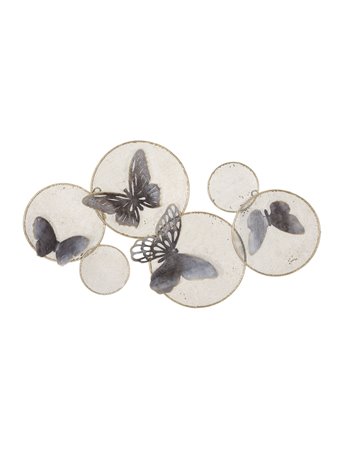 Pannello in ferro butterfly dark cm 66x5x38 multicolore metallo