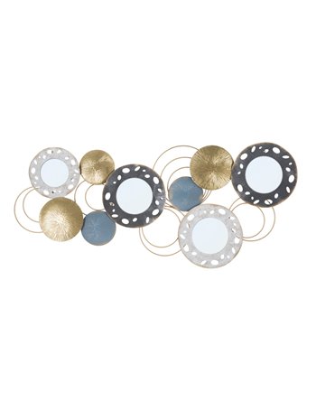 Pannello in ferro gloty -a- cm 104x3,5x46 multicolore metallo specchio mdf