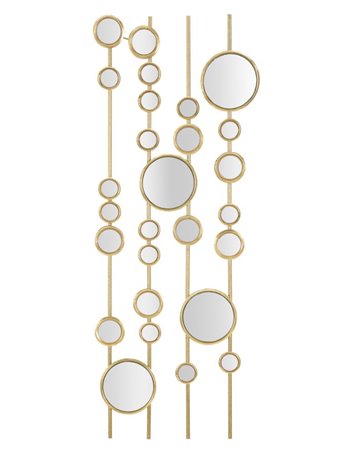 Pannello da muro small mirrors cm 35,5x1,5x90 oro metallo specchio