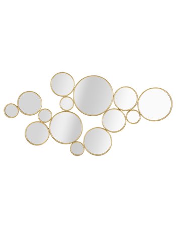 Pannello da muro mirrors cm 100x2,3x51,5 oro metallo specchio