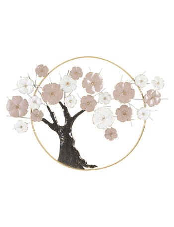 Pannello in ferro tree cm 101x6x72 multicolore metallo