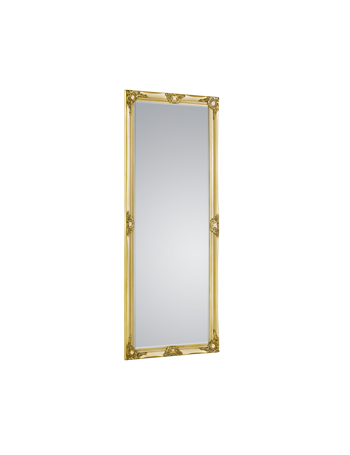 Elsa specchio da parete con cornice decorata oro con ganci x installazione orizzontale e verticale