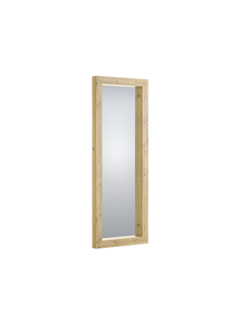 Johanna specchio da parete con cornice di legno di quercia artigianale con ganci x installazione orizzontale e verticale