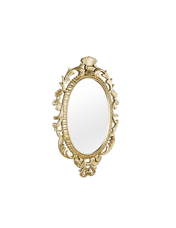Sissi specchio da parete con cornice decorata nera oro con ganci x installazione orizzontale e verticale