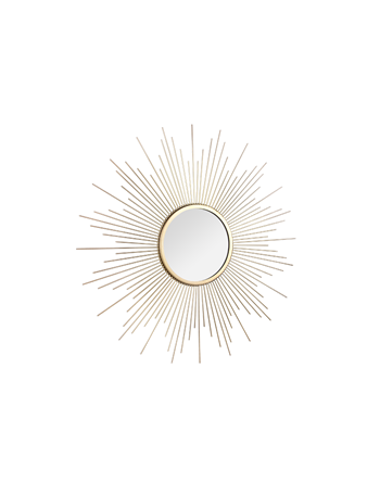 Sunny specchio da parete rotondo con cornice raggi