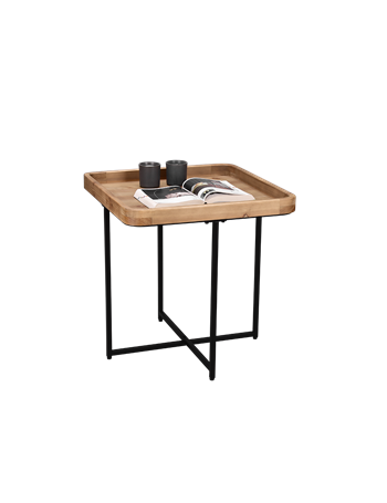 Jenny tavolo quadrato in legno e metallo 57cmx57cm