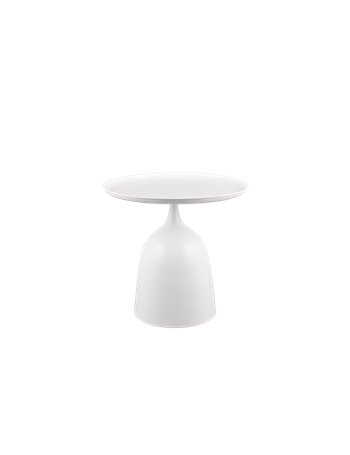 Ramona tavolino metallo bianco base piena