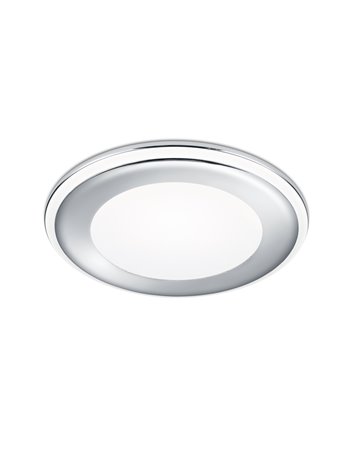 Aura faretto da incasso plastica cromata tripla accensione indipendente d. 14,5cm