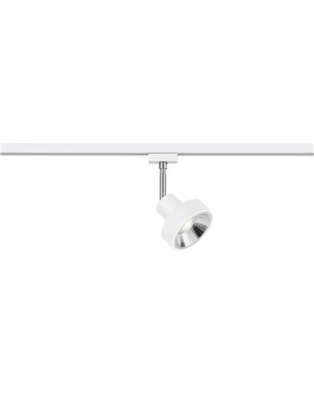 Duoline leon spot orientabile metallo bianco l. 11cm
