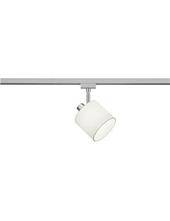 Duoline tommy spot orientabile paralume bianco d. 12cm