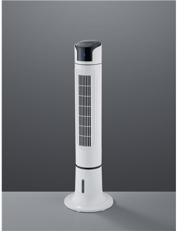 Iceberg ventilatore da terra torretta bianca touch display con telecomando 3 velocita' oscillante e timer con serbatoio acqua pe