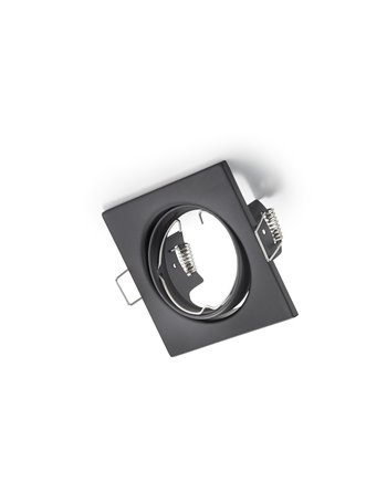 Jura faretto da incasso quadrato orientabile nero opaco 8x8cm
