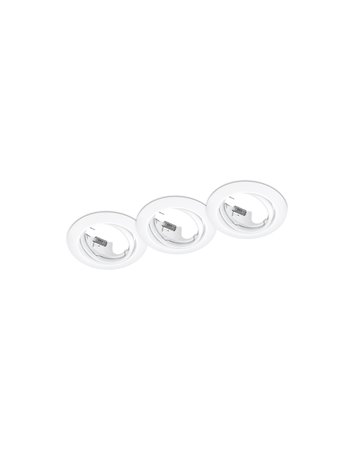 Jura kit 3 faretti da incasso rotondi orientabili bianchi diam. 8,3cm