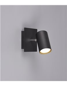 Marley spot cilindro metallo nero l. 15cm