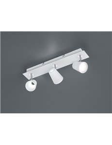 Narcos barra 3 spots led bianca con diff. Conico foro l. 45