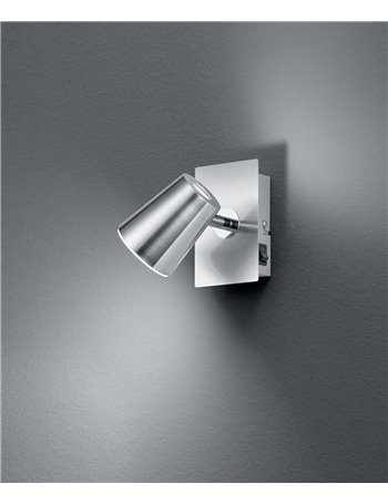 Narcos spot singolo led acciaio con diff. Conico foro con interr. L. 12