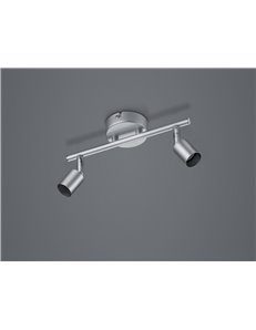 Paris senza lampadina barra 2 luci alluminio attacco gu10 l. 26cm