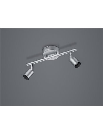 Paris senza lampadina barra 2 luci alluminio attacco gu10 l. 26cm