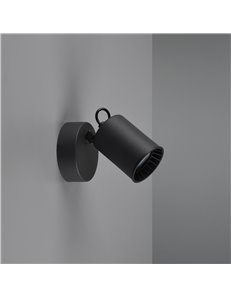 Pago spot singolo cilindro metallo nero h. 9cm