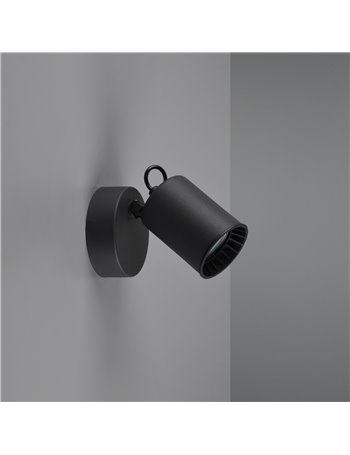 Pago spot singolo cilindro metallo nero h. 9cm