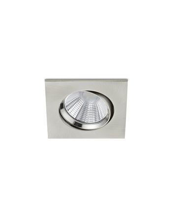 Pamir faretto da incasso led quadrato orientabile acciaio dimmerabile ip23 8,5cmx8,5cm
