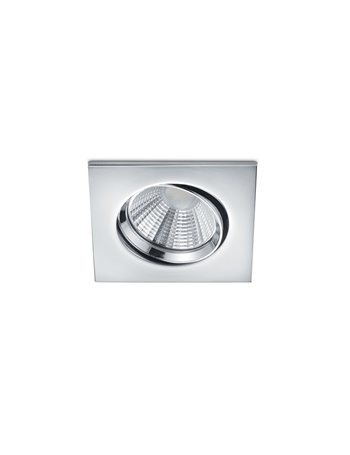 Pamir faretto da incasso led quadrato orientabile cromato dimmerabile ip23 8,5cmx8,5cm