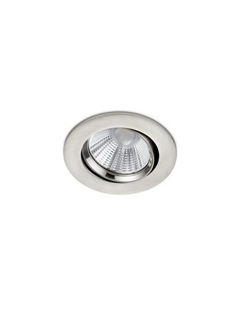 Pamir faretto da incasso led rotondo orientabile acciaio dimmerabile ip23 diam.8,5cm