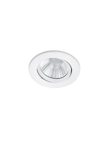 Pamir faretto da incasso led rotondo orientabile bianco dimmerabile ip23 diam.8,5cm