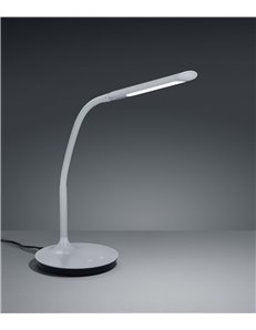 Polo lampada studio led grigia flessibile regolaz. 4 intensita' e luce calda/fredda h.41cm