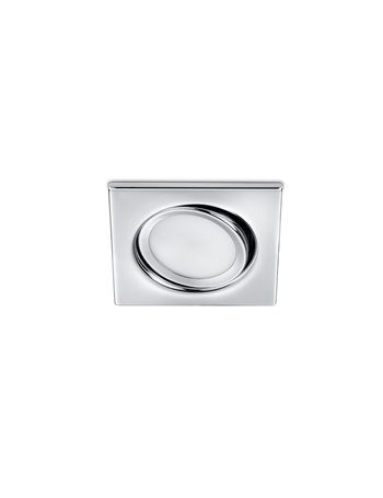 Rila faretto da incasso led quadrato orientabile cromato 8cmx8cm