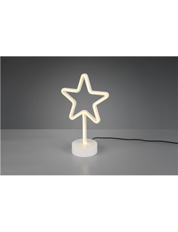Star lampada da tavolo led giallo h. 30cm