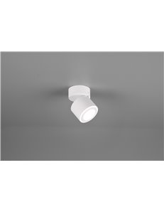 Taurus spot led metallo bianco orientabile girevole bi-emissione interruttori separati h. 10cm