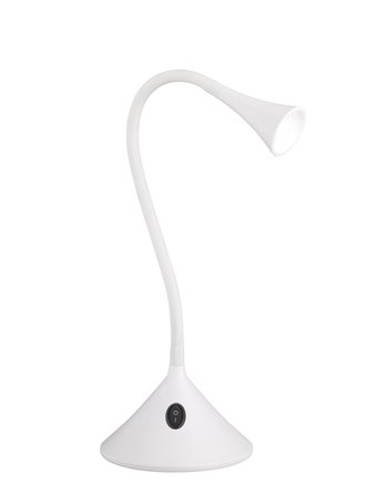 Viper lampada da tavolo/applique led con braccio flessibile bianca h.32 cm 