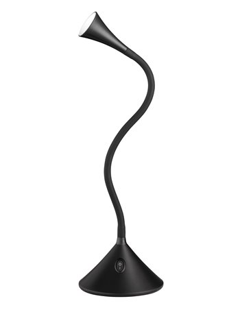 Viper lampada da tavolo/applique led con braccio flessibile nera h.32 cm 