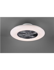 Visby ventilatore e plafoniera led con effetto cielo stellato con telecomando multifunzione regolazione intensita' e temperatura