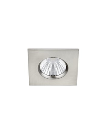 Zagros faretto da incasso led quadrato acciaio dimmerabile ip65 8,5cmx8,5cm