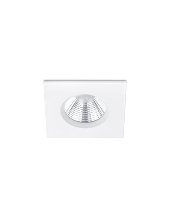 Zagros faretto da incasso led quadrato bianco dimmerabile ip65 8,5cmx8,5cm