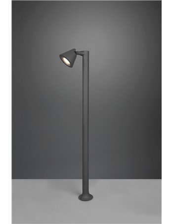 Kaveri palo alto da esterno cono fusione alluminio antracite h. 60cm ip44