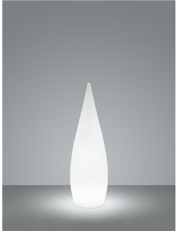 Palmas lampada da appoggio da esterno goccia rgb e bianco ricaricabile con telecomando multifunzione d. 25cm x h. 80cm ip54