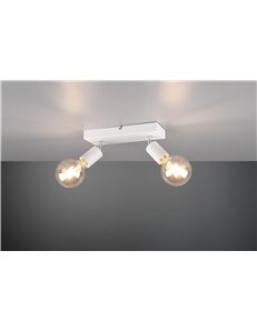 Vannes barra 2 spots orientabili bianca l. 30cm