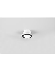 Aura faretto da incasso plastica nera satinata tripla accensione indipendente d. 8,2cm