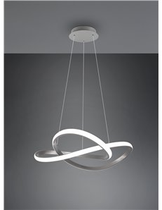 Course sospensione led cerchio infinito acciaio satinato d. 60cm 2