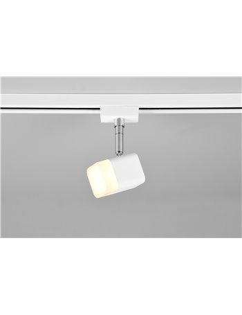 Duoline roubaix spot led orientabile metallo bianco h. 14cm