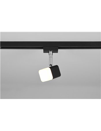 Duoline roubaix spot led orientabile metallo nero h. 14cm