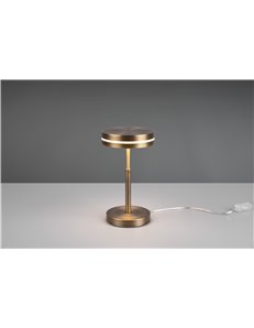Franklin lampada da tavolo led ottone invecchiato h. 25cm