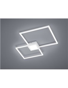 Hydra plafoniera led bianca doppio quadrato+luce centrale dimmerabile con interr. L. 66x66cm