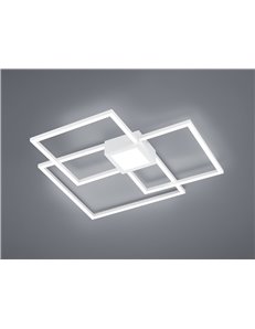 Hydra plafoniera led bianca triplo quadrato+luce centrale dimmerabile con interr. L. 66x66cm