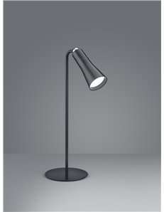 Maxi lampada da studio componibile nera ricaricabile usb con dimmerazione touch h.36cm