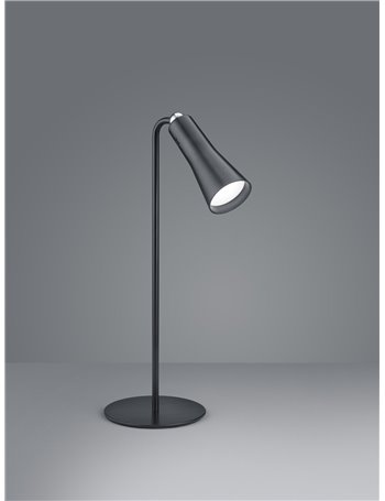 Maxi lampada da studio componibile nera ricaricabile usb con dimmerazione touch h.36cm
