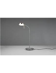 Monza lampada da studio led con 2 snodi flessibili acciaio e cromo con regolazione intensita' e temperatura di colore h.73cm